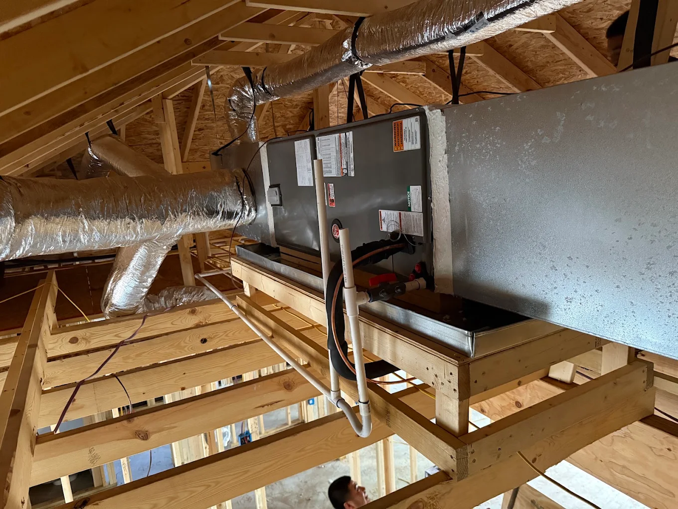 Tito's Heating & Air installing new HVAC ductwork and equipment